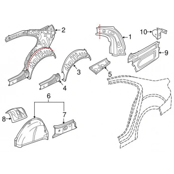 Arka Panel Sacı Sol Vw Jetta Bm 10- (Oem No: 5C6813223)
