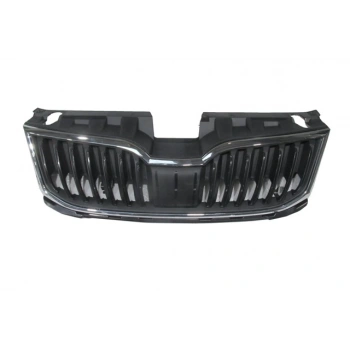 Skoda Octavıa- 17/19; Ön Panjur Siyah Nikelaj Çıtalı (Üst Koruma Plastiği İle Birlikte)(Tw-Y) (Oem No: 5E0853761C 2Zz)