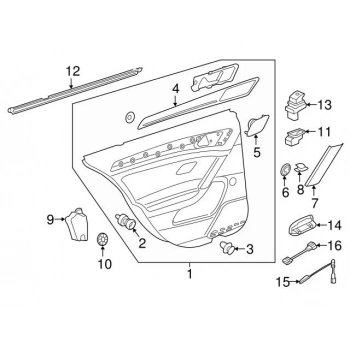 Cam Açma Dügmesı (Teklı) Ön Sag / Arka Sag-Sol Vw Golf7-Arteon-Leon-Formentor Bm 13- (Oem No: 5G0959855Hwhs)