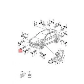 Park Sensör Braketı Ön Sag Iç Vw Tıguan Bm 16- (Oem No: 5Na919494E)