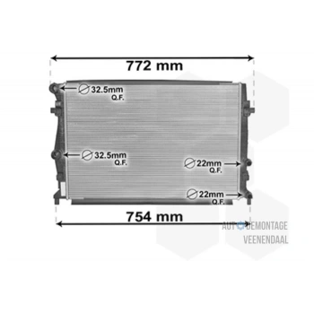 Su Radyatörü 735556 Vw Golf7-A3-Leon-Octavıa Chzk-Dklb-Cyva-Cjzb-Chpa-Cpta 1,0 Tsı-1,2 Tsı-1,4 Tsı 13- (Oem No: 5Q0121251Ea)