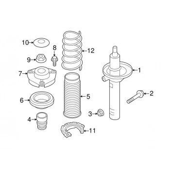 Helezon Yayı Ön Vw A3 Bm 13- (Oem No: 5Q0411105Fe)