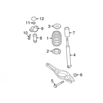 Golf7 A3 Leon Octavia 2013  Helezon Yayı Arka 994927 (Oem No:5Q0511121Ba)