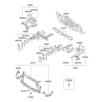 Podye Sacı Elantra Ön 11Sonrası Sağ (Oem No: 64520-3X001)