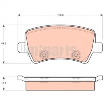 Fren Balata S Max 06Sonrası / S60 Iı 10Sonrası / S80 Iı 06Sonrası / V70 Iıı 06Sonrası / Xc70 Iı 07Sonrası / Land Rover Evoque 11Sonrası4×4 Arka (Oem No: 6G912M008Fa)