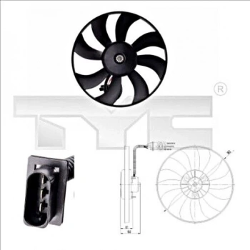 Fan Motoru 393 Mm Vw Polo-Cordoba-Fabıa Amf-Bnv-Bnm 1,4 Tdı 01-10 (Oem No: 6Q0959455D)