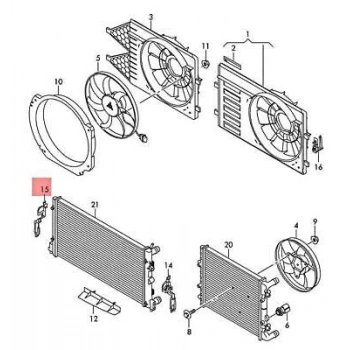 Radyatör Braketı Sag Vw Polo Bm 10-17 (Oem No: 6R0121284D)