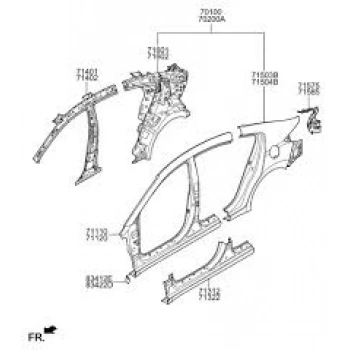Marşpiyel Sacı Elantra 16-18 Sağ None (Oem No: 71322-F2D02)