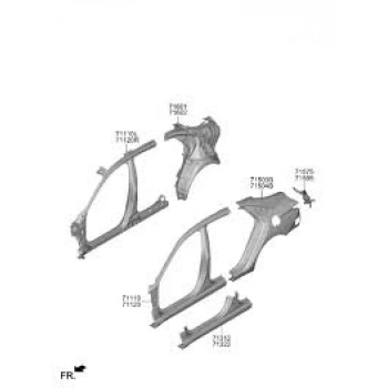 Çamurluk Elantra 21 Arka Sol None (Oem No: 71503-0Ac00)