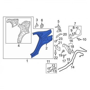 Çamurluk Accent 11Sonrası Blue Arka Sağ (Oem No: 71504-1Rc30)