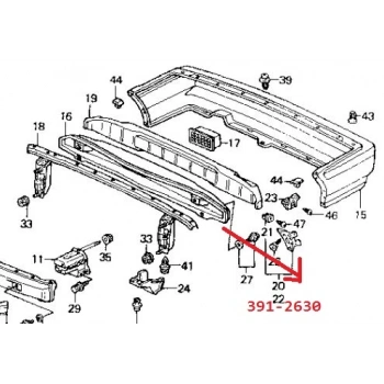 1990-1993 Honda Accord Arka Tampon Darbe Emici Plastik (Adet) (Oem No:71540Sm4A00Zz)