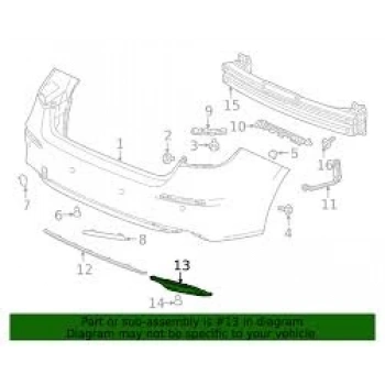 Tampon Kapağı Cıvıc 21Sonrası Arka Egzoz Çıkış Sağ (Oem No: 71541-T20-A00)