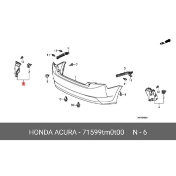 Tampon Bağlantı Braketi Cıty Arka 09-11 Sol (Oem No: 71599-Tm0-T00)