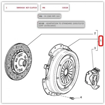 Debrıyaj Setı 16V-Rulmanlı Fıat Palıo/Bravo/Marea 1,6 16V 96- (Oem No: 71736555)