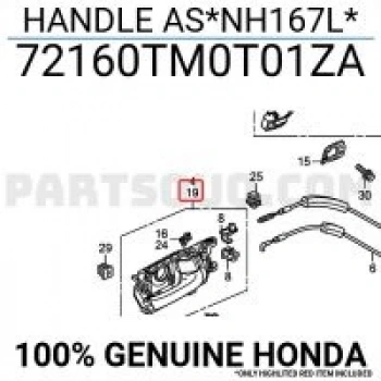 Kapı Kolu Cıty 09-13 İç Sol (Oem No: 72160-Tm0-T01Za)