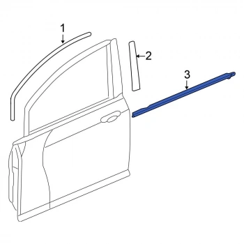 Cam Sıyırıcı Jazz 05-08 Ön Kapı Dış Sağ (Oem No: 72410-Saa-013)