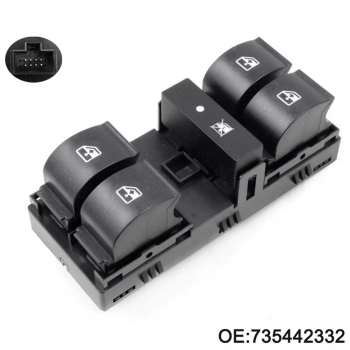 Düğme Cam Açma Linea (Dörtlü) Çerçevesiz Sol (Oem No: 735442332)