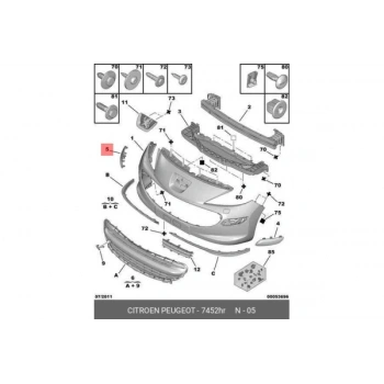 Tampon Bandı 207 06Sonrası Ön Sağ (Oem No: 7452Hr)