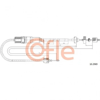 Debrıyaj Telı Otomatık Ayarlı 	1196/855 Mm Renault Laguna I 2.0 98- (Oem No: 7700431360)