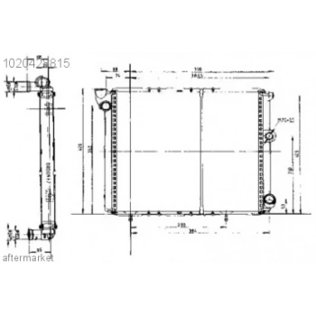 Radyatör Su R9 85-00 / R11 85-00 1.4-1.6 Karbüratörlü Mekanik (Oem No: 7701406496)