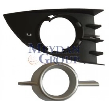 Renault Scenıc- 2- 07/09; Sis Lamba Kapağı Sağ Sis Delikli Siyah(Dış Çerçevesi Gümüş Gri)2Parça(Tyg (Oem No: 7701477302)