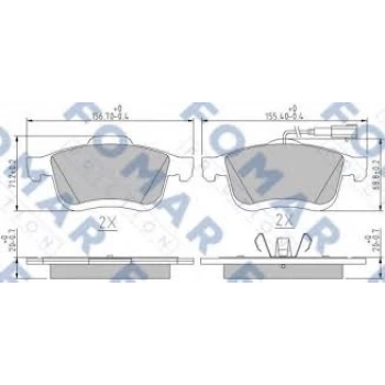 Fren Balatası Ön Fıat Doblo Iıı/Combo/Delta Bm 07- (Oem No: 77365396)