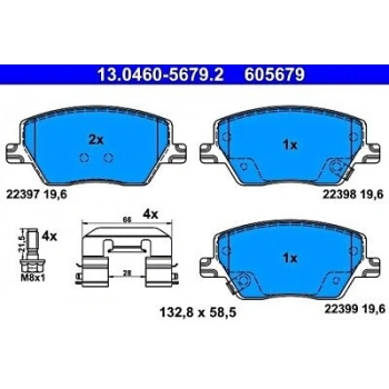 Fren Balata Egea 15Sonrası 1.3Jtd-1.6Jtd (Mando Fren Sistemi 132.7Mm) Ön Eco (Oem No: 77367628)
