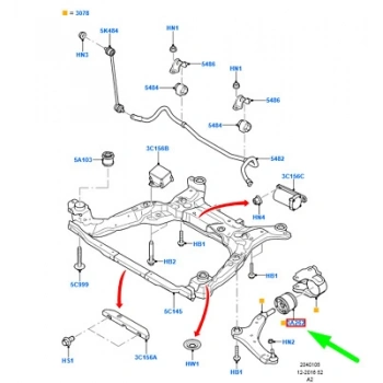 Alt Salıncak Burcu Sag/Sol Aynı Adet  Ford Mondeo Bm 07- (Oem No: 7G9J 3A262 Ab)