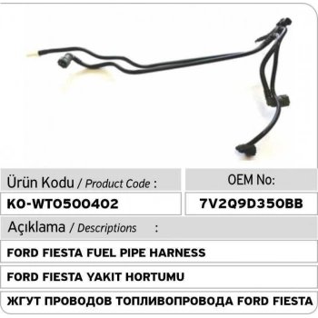 Fiesta 2009 2011 Yakıt Borusu 68 Ps (Oem No:7V2Q9D350Bb)