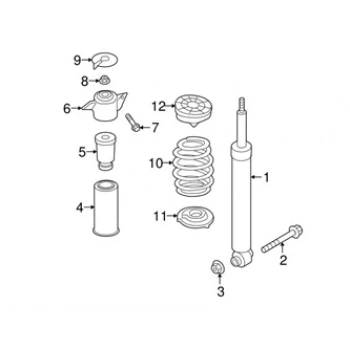 Amortısör Lastiği Arka Vw A4-A5-Q3-Q5 Bm 15- (Oem No: 80A512131A)