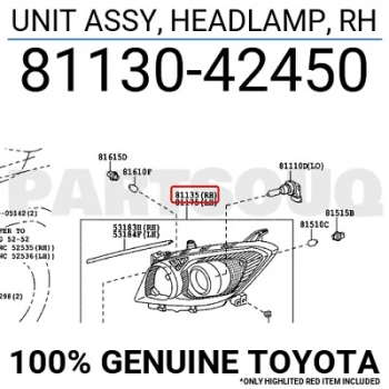 Far Rav408-09 Motorlu Sağ (Oem No: 81130-42450)
