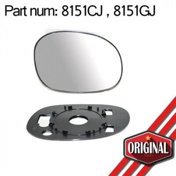 Peugeot 206 C2 C3 Mekanik Ayna Camı 98/12 Sağ 8151.Cj (Oem No: 8151.Cj)