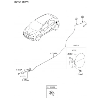 Tel Depo Kapak Rıo 12-16 (Oem No: 81590-1W201)