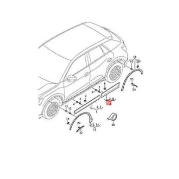 Marsbıyel Kaplaması Sag Arka Vw Q2 Bm 17- (Oem No: 81A853970Bgru)