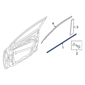 Cam Sıyırıcı Elantra 16-18 Ön Kapı Dış Sol (Oem No: 82210-Aa000)