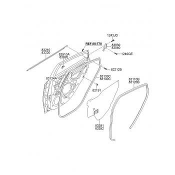 Kapı Kasa Fitili Accent 11Sonrası Blue Arka Sol (Oem No: 83110-1R0004X)