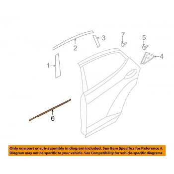 Cam Sıyırıcı Elantra 11-13 Arka Kapı Dış Sağ (Oem No: 83220-3X000)