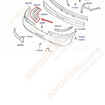 Tampon Bağlantı Braketi Starex Ön Libero Sağ (Oem No: 86518-47000)