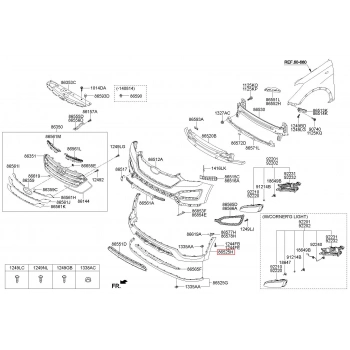 Tampon Santa Fe Ön Alt Parça 12-15 (Oem No: 86550-2W000)