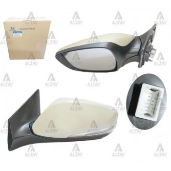 Ayna Dış Dikiz Elantra 11-16 Elektrikli Sinyalli Isıtmalı Otomatik Katlanır Sol (Oem No: 87610-3X170)