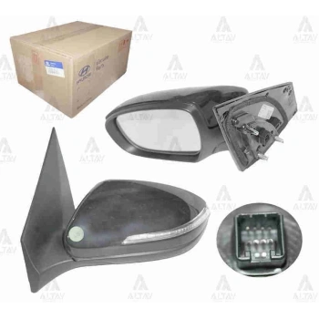 Ayna Dış Dikiz İ20 15-18 Elektrikli Sinyalli Katlanır 8 Fişli Sol (Oem No: 87610-C8150)