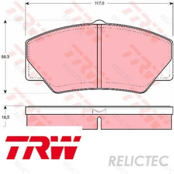 Fren Balatası Ön Ford Transıt-P100 Bm 86-91 (Oem No: 89Vx 2K021 Aa)