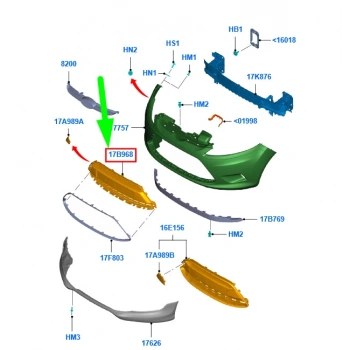 Ford Fiesta 2009 2012 Tampon Panjuru Standart Tıp (Oem No:8A6117B968Ac5Zct)