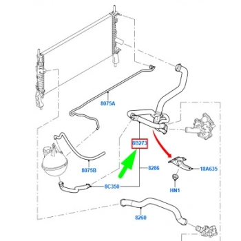 Radyatör Hortumu Alt Ford Transıt V347 Bm 06- (Oem No: 8C11 8B273 Ab)