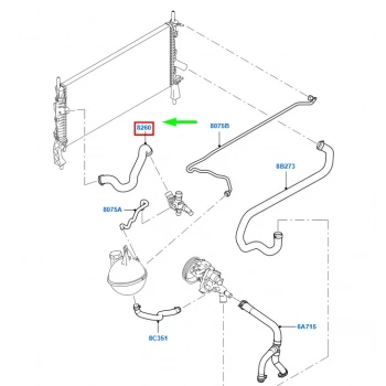Yedek Su Depo Hortumu Ford Transıt V-347 Bm 06- (Oem No: 8C16 8C351 Ac)