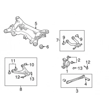 Salıncak Burcu Arka Quattro Vw A6 Bm 01- (Oem No: 8E0505172A)