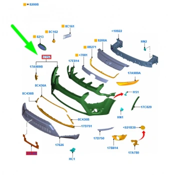 Tampon Ön Ford Kuga Bm 08- (Oem No: 8V41 17757 Aexwaa)