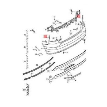 Tampon Bağlantı Braketi A3 13-16 Arka Sağ (Oem No: 8V4807740A)