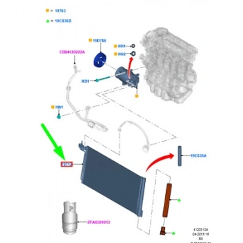 Focus C Max 2011 2015. Klima Radyatörü (Ecoboost 150 160 182 Ps) (Oem No:8V6119710Fb)