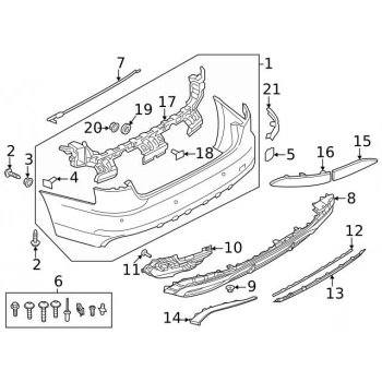 Tampon Reflektörü Arka Sol İç  Parça Vw A4 Bm 15- (Oem No: 8W0945103)